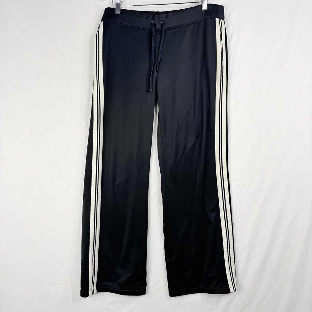 Vintage Juicy Couture Black Track Pants Women's SZ-L drawstring Waistband Wide L